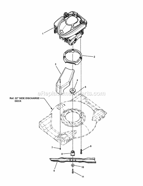 Engine_Group Diagram and Parts List for 7800661 BTPD22625 Murray Lawn Mower