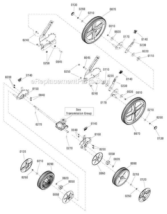 Wheels_Group Diagram and Parts List for 7800743  Murray Lawn Mower