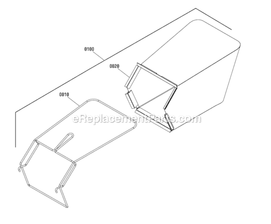 Grass_Bagger Diagram and Parts List for 7800822  Murray Lawn Mower