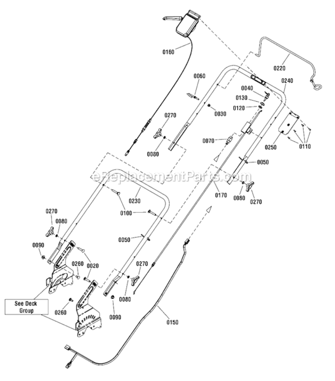 Handles_Grpoup Diagram and Parts List for 7800822  Murray Lawn Mower