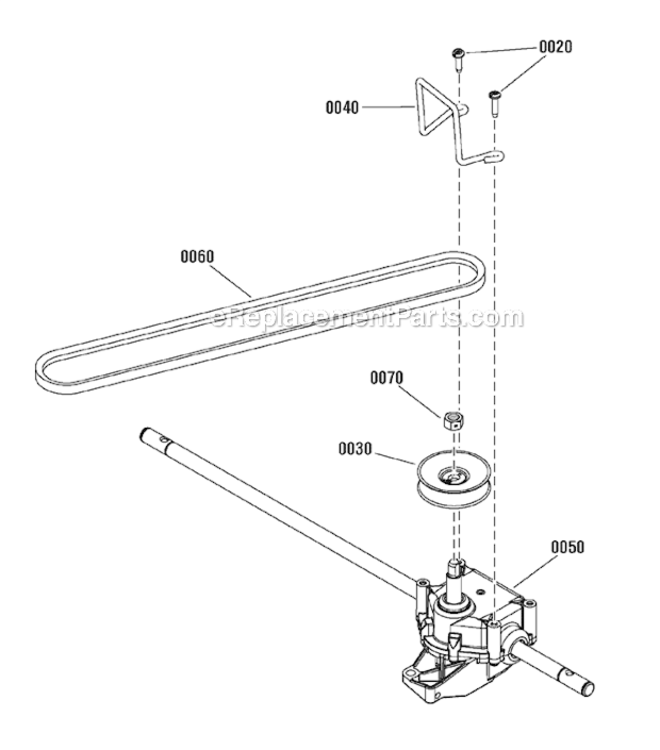 Transmission_Group Diagram and Parts List for 7800822  Murray Lawn Mower