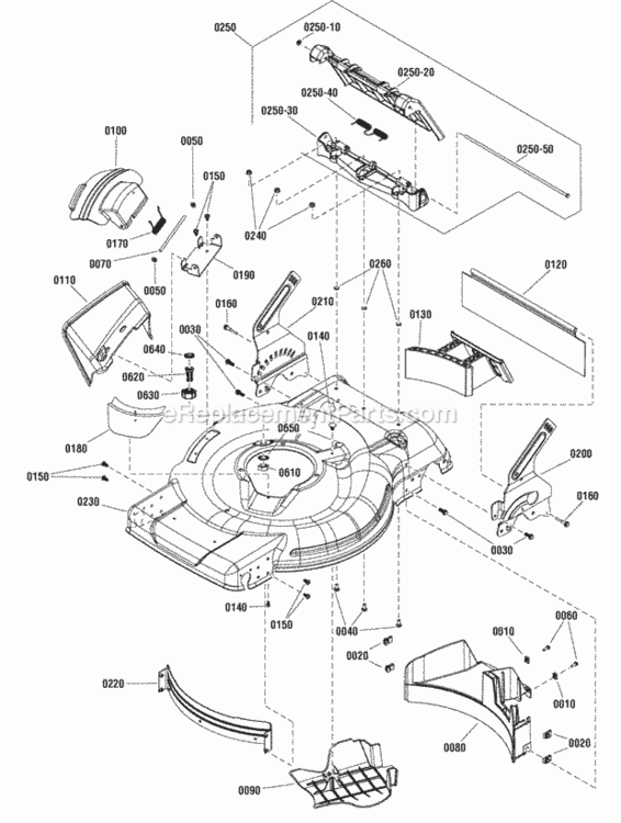 Deck Group Diagram and Parts List for 7800886 BTXPV22725 Murray Lawn Mower