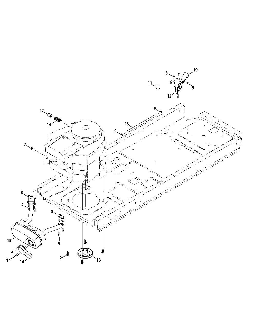 Engine Accessories Diagram and Parts List for M200-46 (RZT-46)(2014) Murray Lawn Tractor