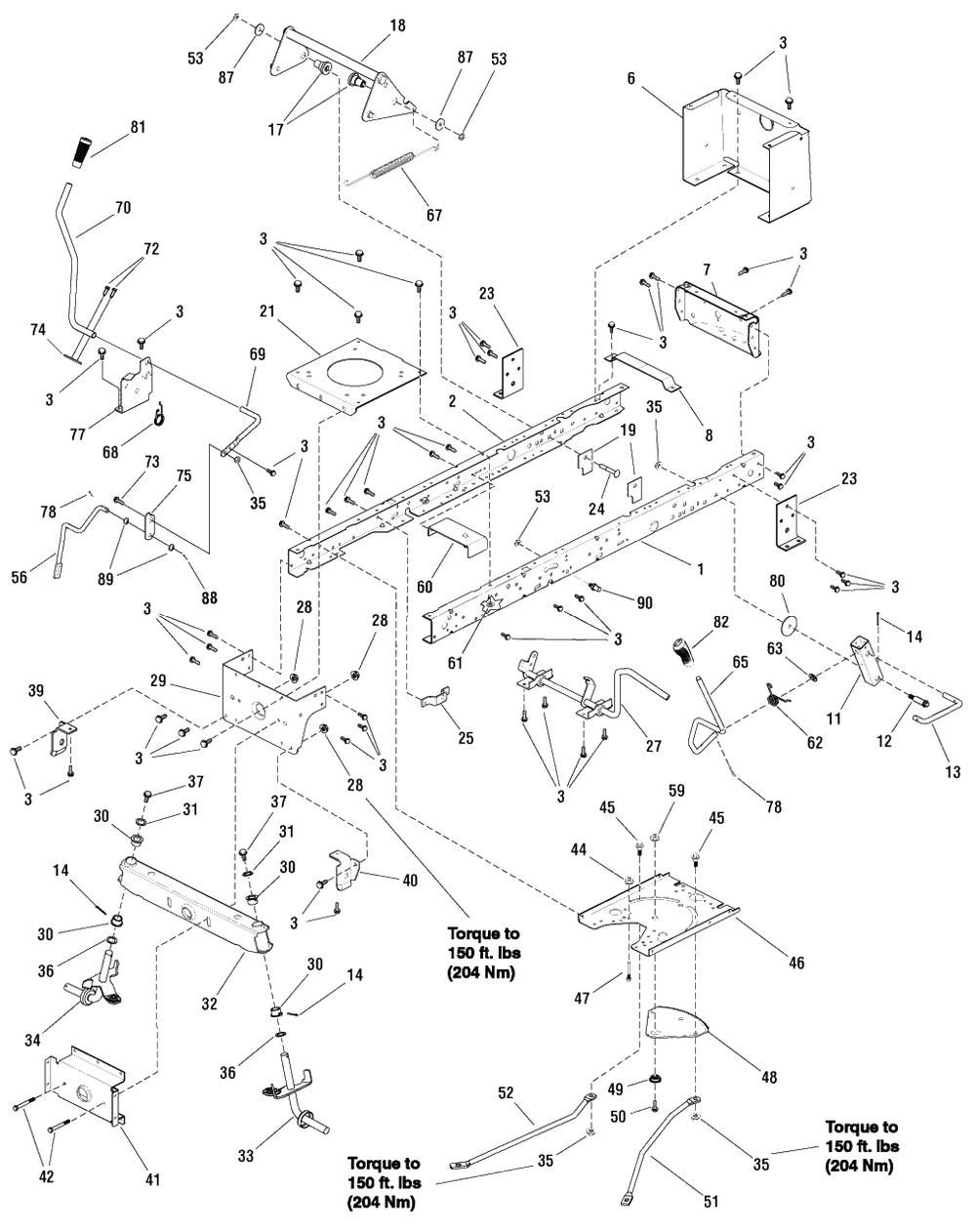 Frame Group - Welded Axle (7501046) Diagram and Parts List for MT135380 (7800560)(2009) Murray Lawn Tractor Accessories