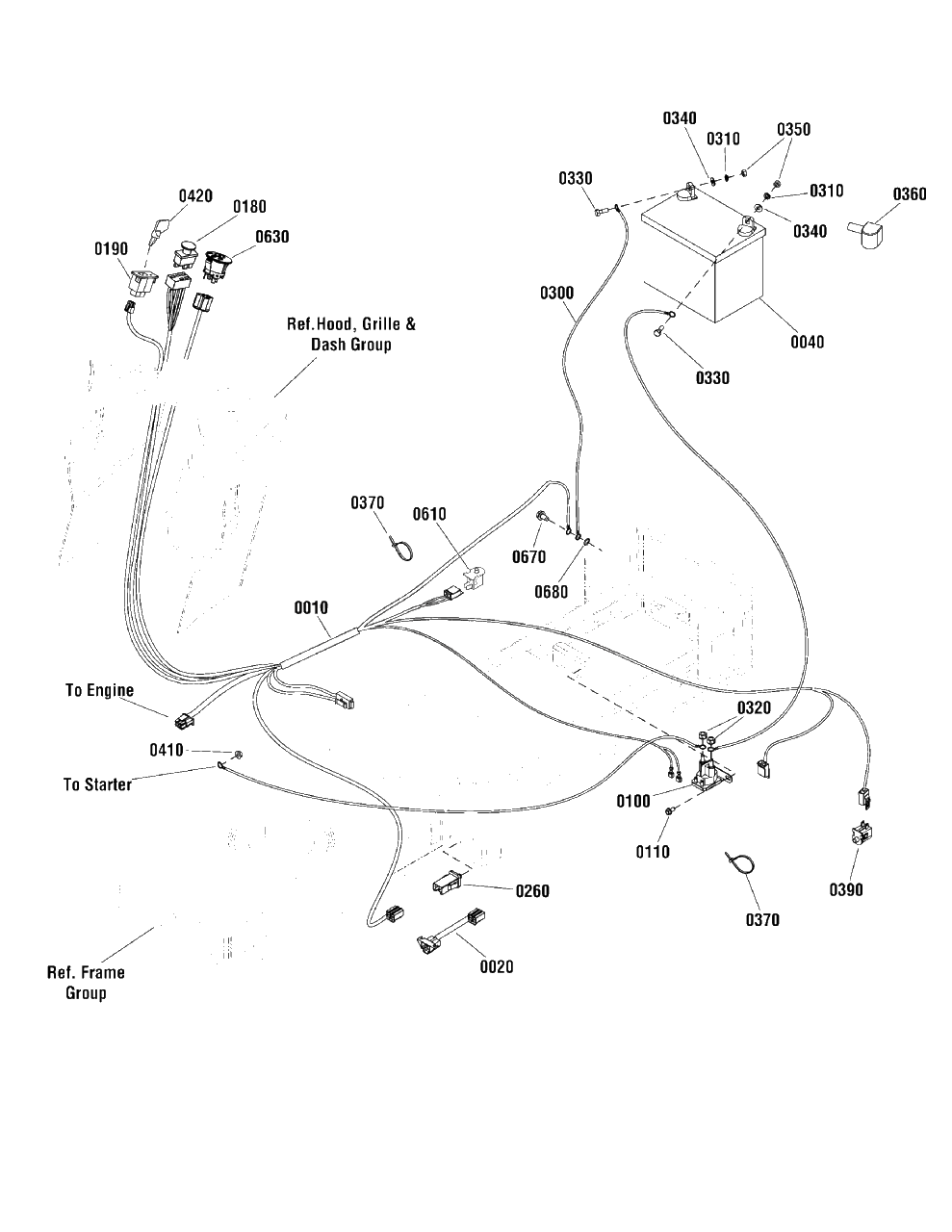 Electrical Group Diagram and Parts List for EMT155420H (2691080)(2012) Murray Lawn Tractor