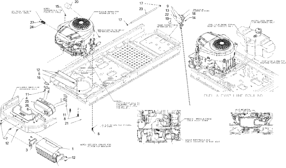 Engine Accessories Diagram and Parts List for M200-46 (RZT-46)(2016) Murray Lawn Tractor