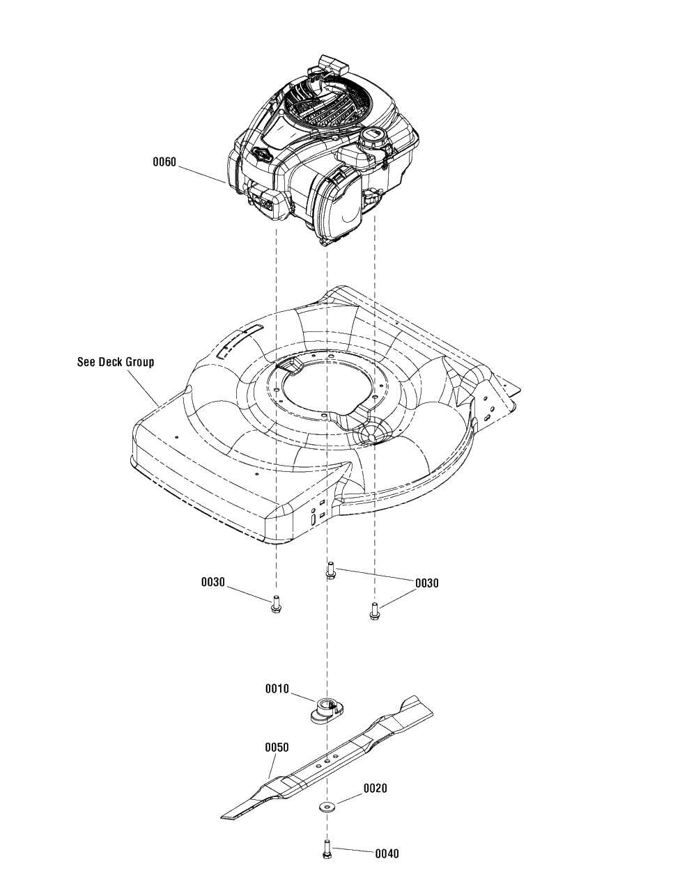Engine Group (7502876) Diagram and Parts List for M22550FC (7800890)(2012) Murray Lawn Mower
