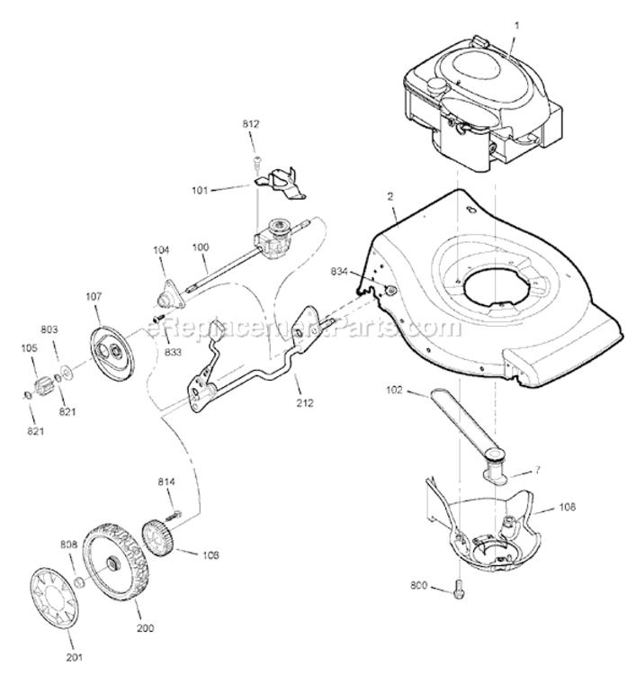 Page B Diagram and Parts List for 880611X120N  Murray Lawn Mower