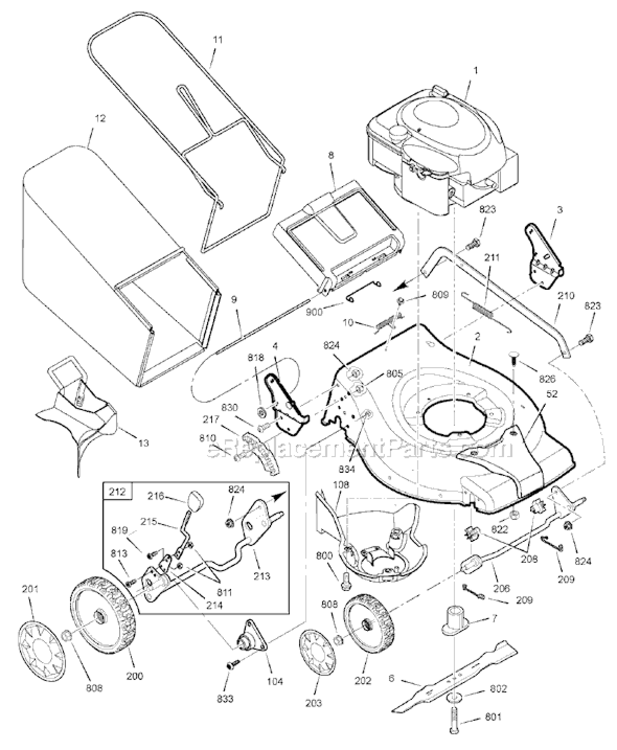 Page A Diagram and Parts List for 880746X120N  Murray Lawn Mower