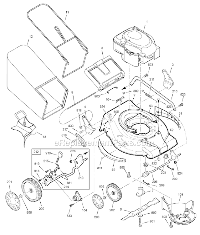 Page A Diagram and Parts List for 880747X120N  Murray Lawn Mower