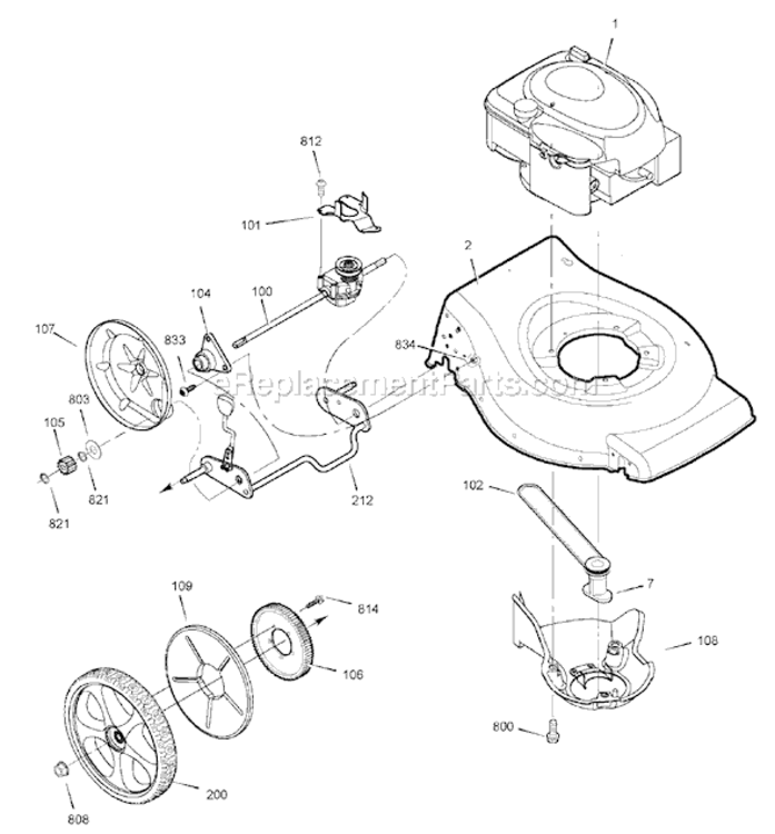 Page B Diagram and Parts List for 880752X51N SP/IC Murray Lawn Mower