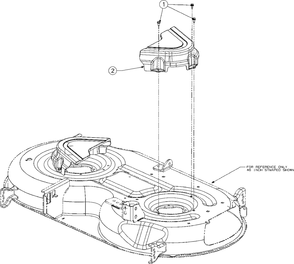 Deck Covers Diagram and Parts List for M200-46 (RZT-46)(2016) Murray Lawn Tractor