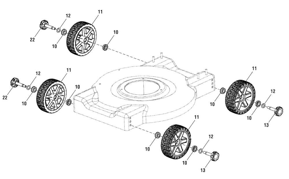 Wheels Group (866079) Diagram and Parts List for MP450D20 (866079-00)(2016) Murray Lawn Mower