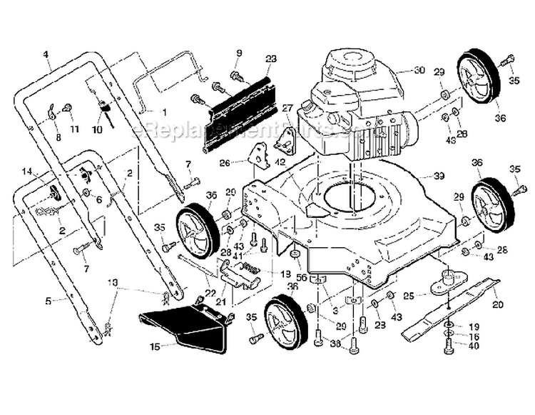322 Diagram and Parts List for 961140027  Murray Lawn Mower