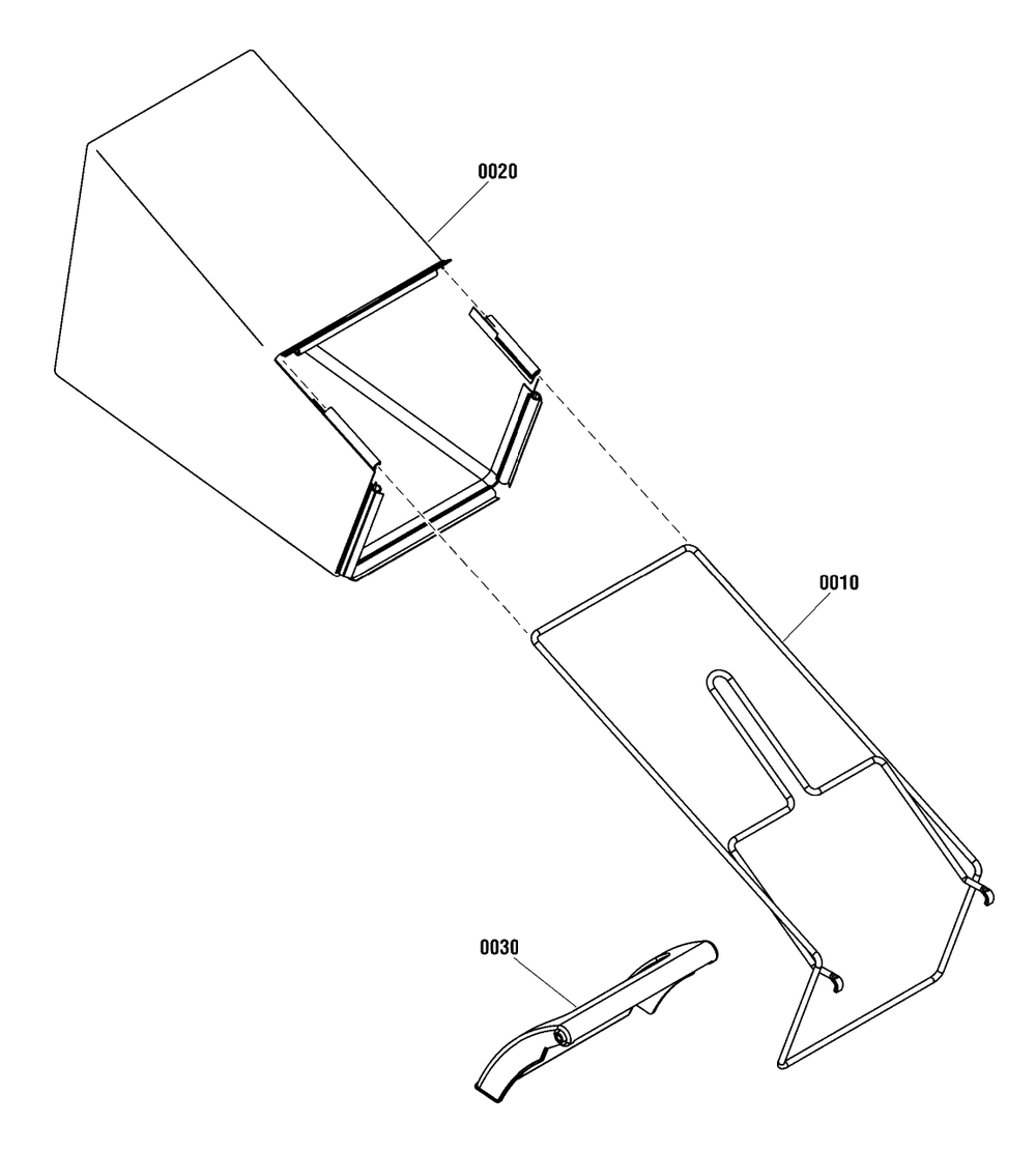 Grass Bag Group (1696369) Diagram and Parts List for MXMH19850EX (1696369-00)(2013) Murray Lawn Mower