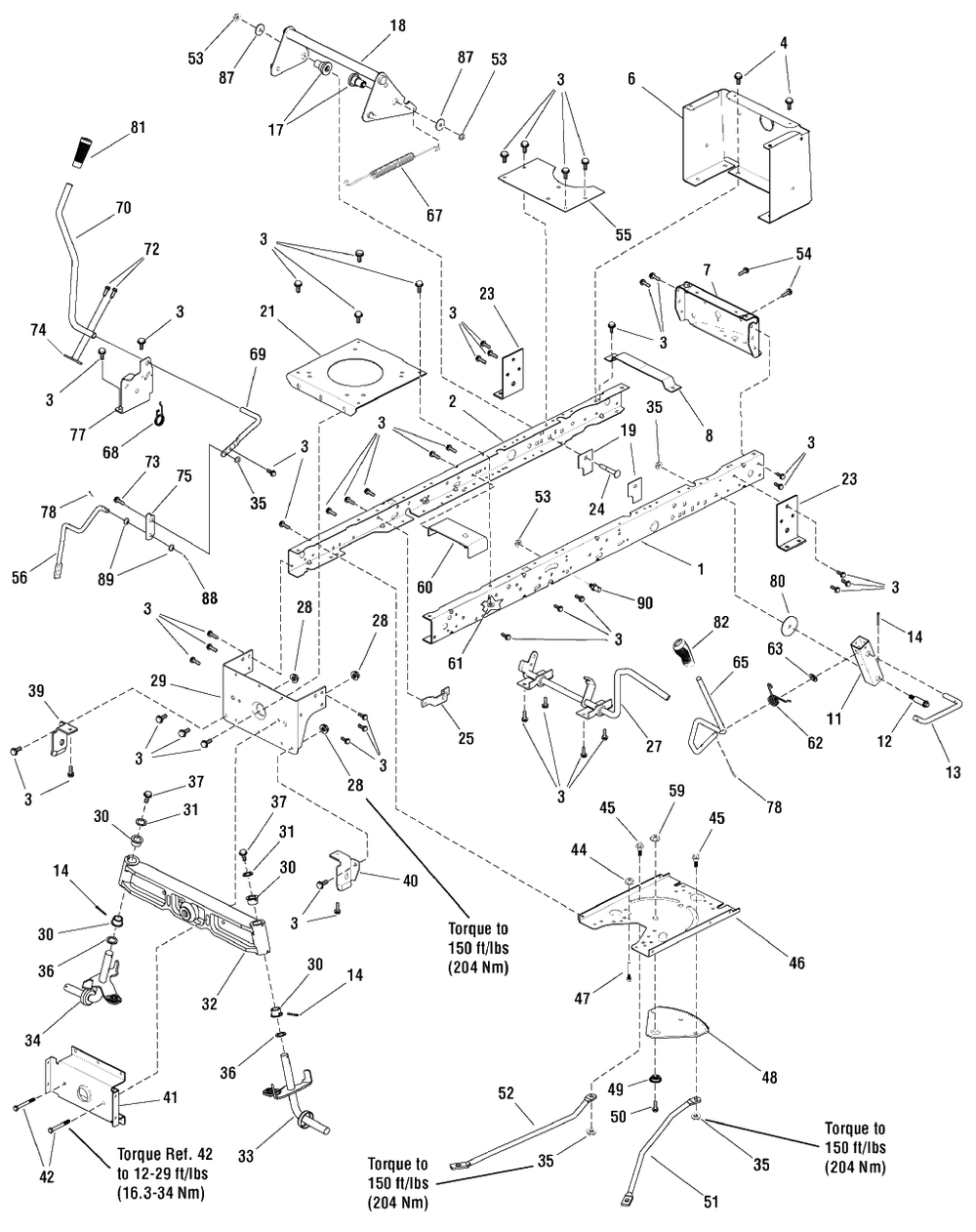 Frame And Front Axle Group - Welded Axle (7501046 7501120) Diagram and Parts List for EYK155420GF (7800485)(2009) Murray Lawn Tractor Accessories