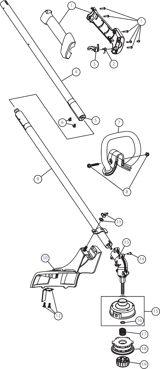 General Assembly Diagram and Parts List for M2510 41DDZ03C758 Murray Trimmer