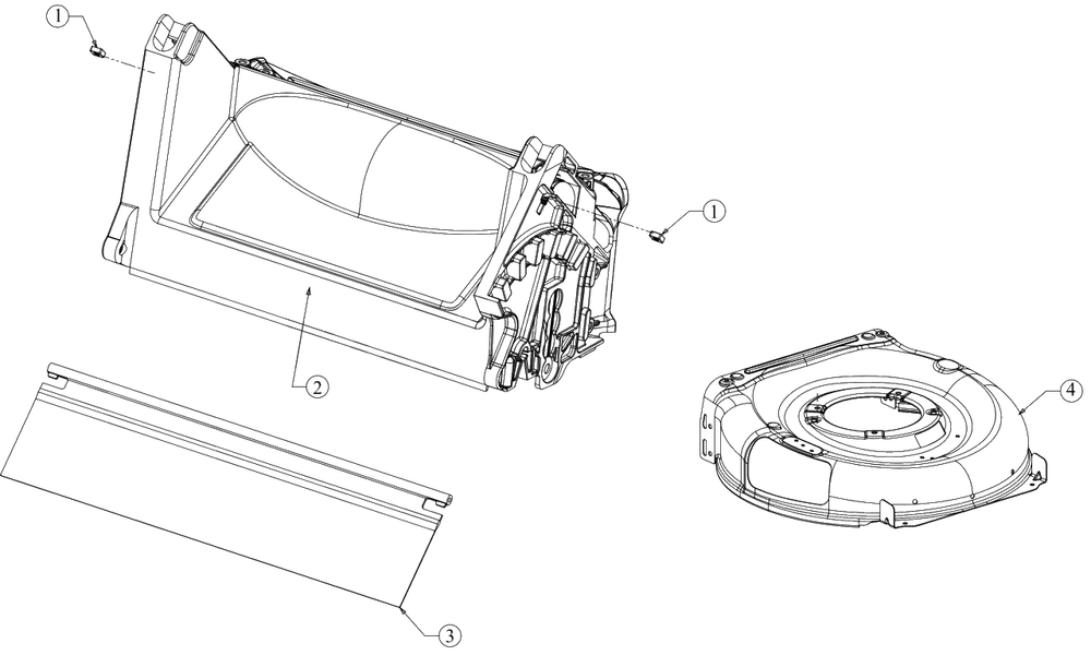 Deck Assembly Diagram and Parts List for 12A-B0BA758 2019 Murray Lawn Mower