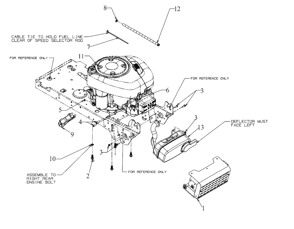 Engine Accessories Diagram and Parts List for M175-42 (13BN77SS058)(2020) Murray Lawn Tractor