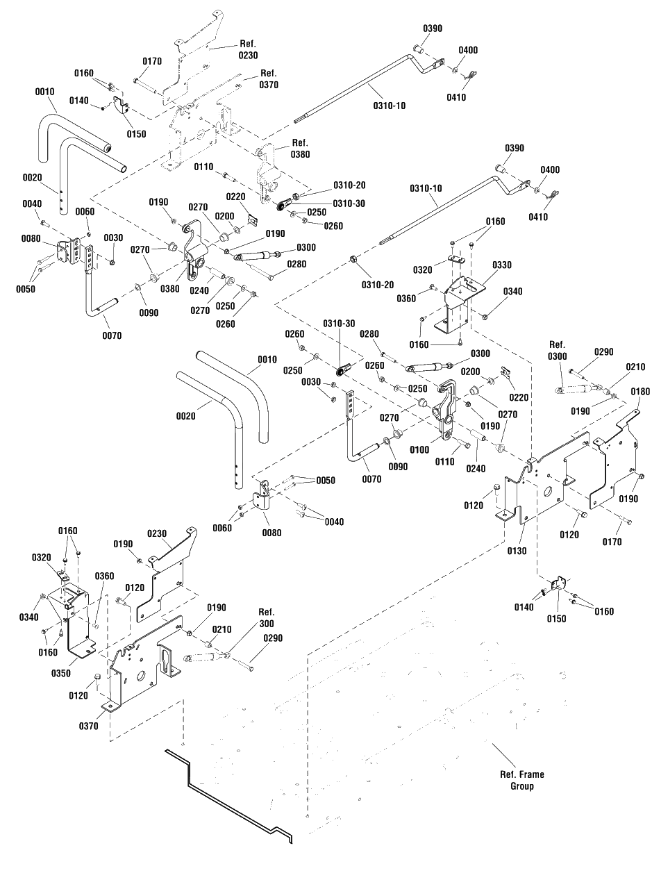Controls Group Diagram and Parts List for EZT2042 (2691041-00)(2012) Murray Lawn Tractor