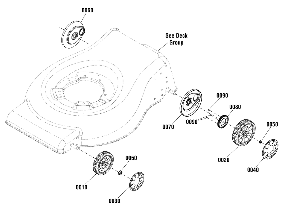 Wheels Group - Standard Wheel (881339) Diagram and Parts List for MXMU19675E (881560)(2012) Murray Lawn Mower