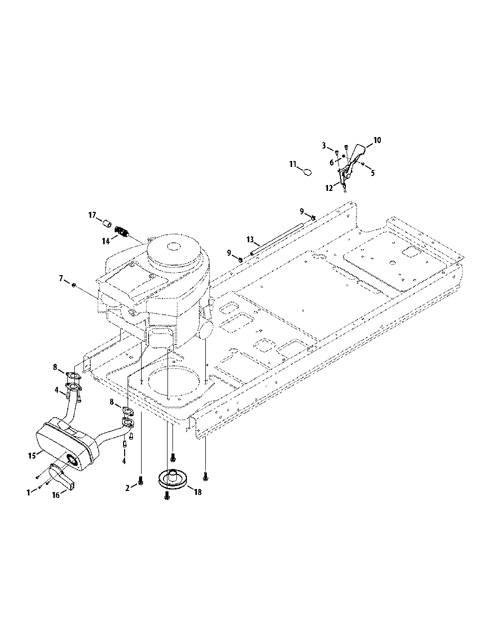 Engine Accessories Diagram and Parts List for M200-46 (RZT-46)(2015) Murray Lawn Tractor