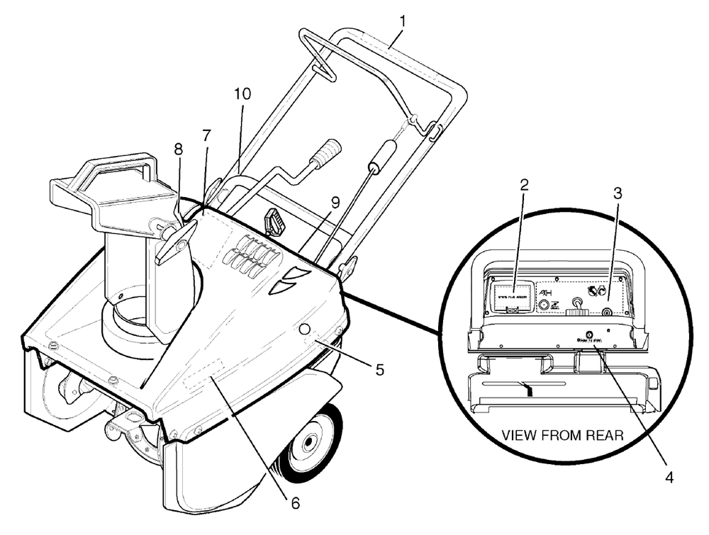 Decals Diagram and Parts List for 525-21 (1695538)(2009) Murray Snow Blower