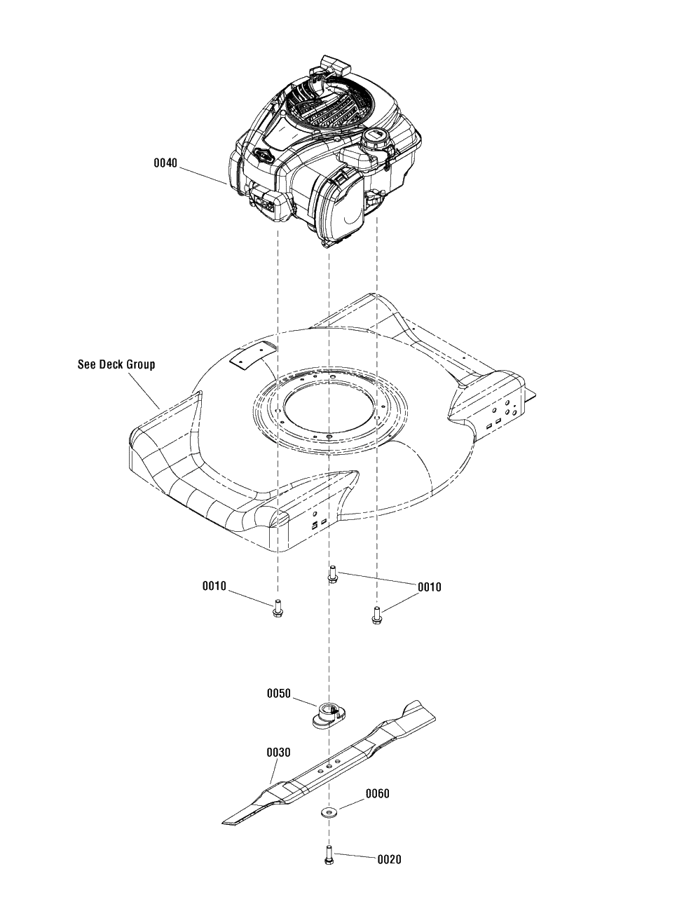 Engine Group (7502875) Diagram and Parts List for MD2250FC (7800889)(2012) Murray Lawn Mower