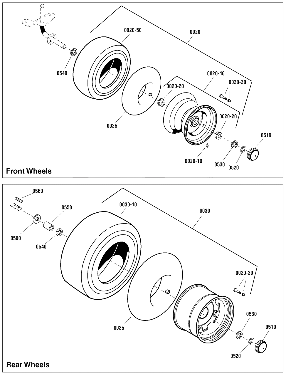 Wheels And Tires Group Diagram and Parts List for MT175420H (2690928)(2011) Murray Lawn Tractor