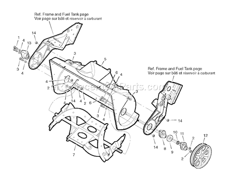 Page A Diagram and Parts List for C950-52735-0 2007 Murray Snow Blower