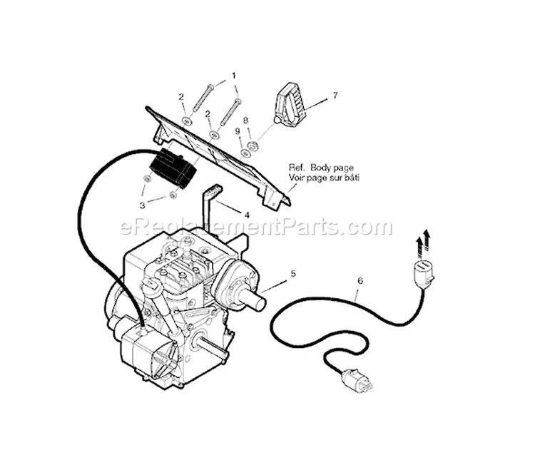 Page D Diagram and Parts List for C950-52735-0 2007 Murray Snow Blower