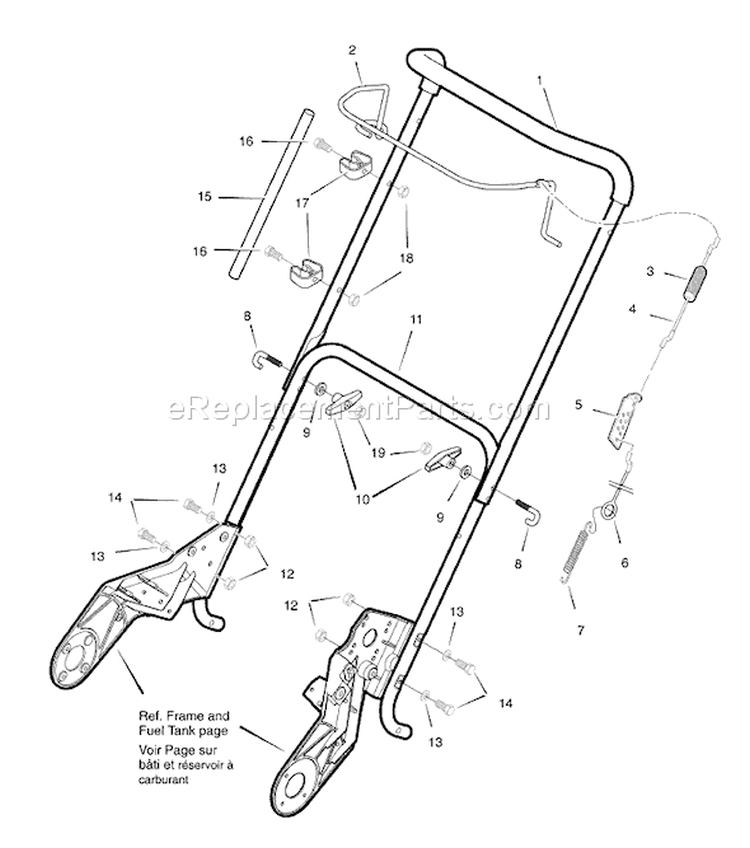 Page G Diagram and Parts List for C950-52735-0 2007 Murray Snow Blower