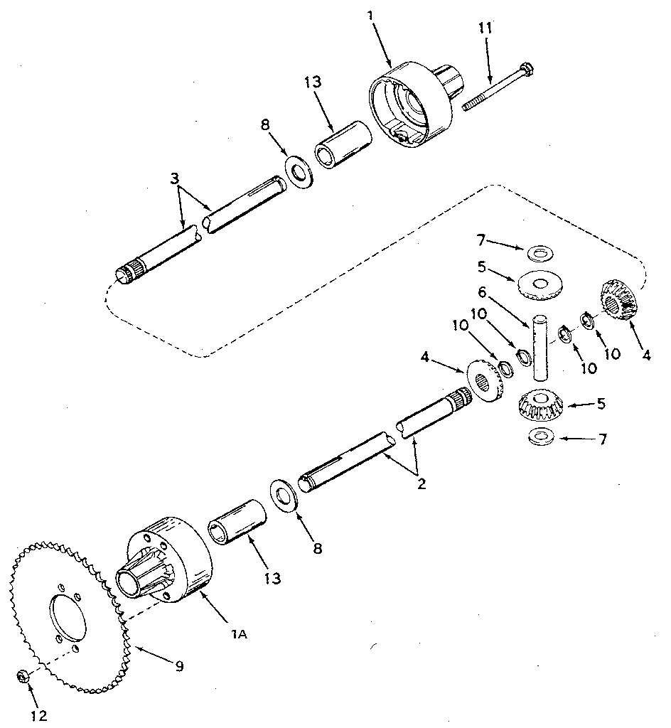 Differential peerless model no. 100-055a Diagram and Parts List for 9-30502  Murray Lawn Mower