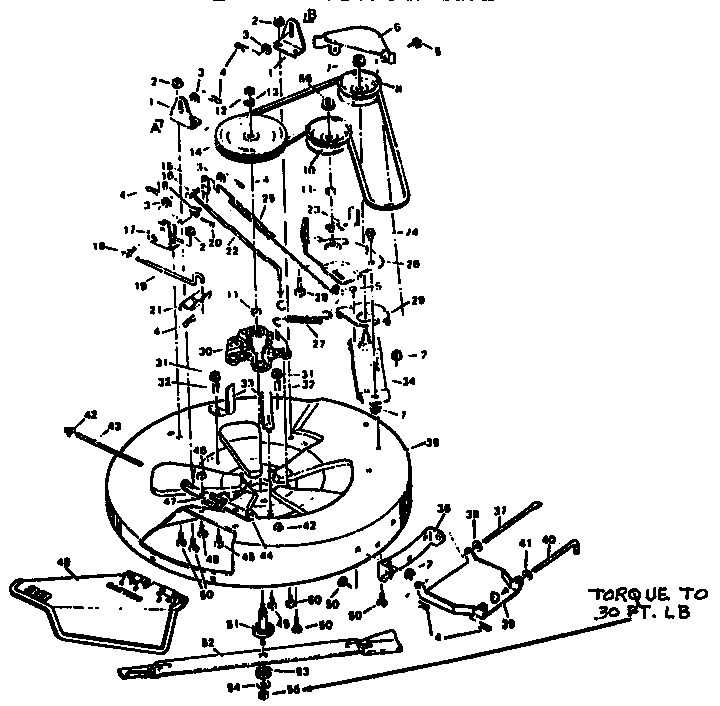 Mower Housing Diagram and Parts List for 403227  Murray Lawn Tractor Accessories