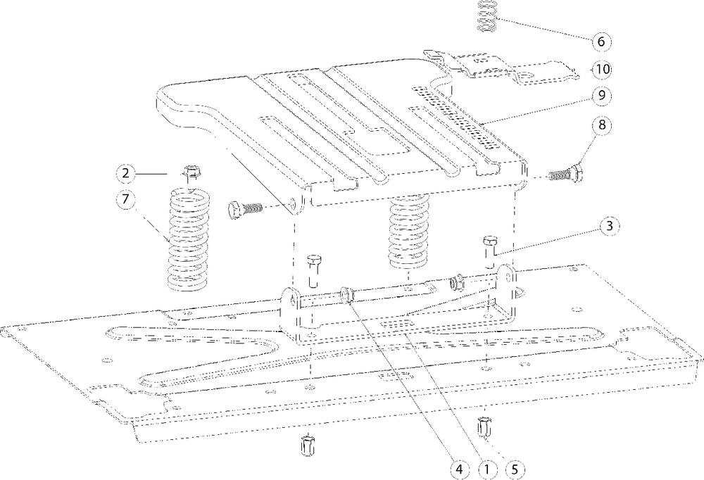 Seat Adjustment Diagram and Parts List for M200-46 (RZT-46)(2016) Murray Lawn Tractor