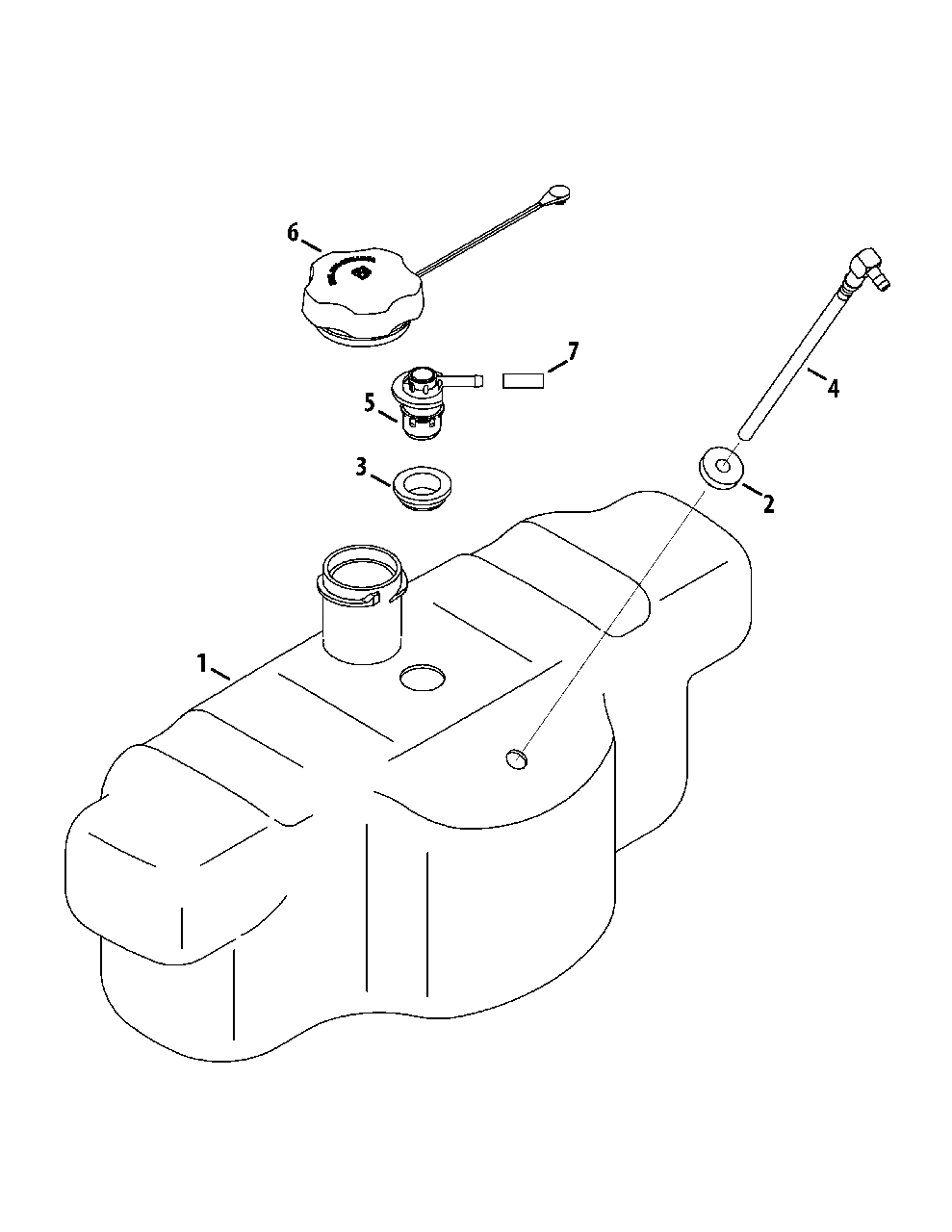 Fuel Tank Diagram and Parts List for M200-46 (RZT-46)(2015) Murray Lawn Tractor