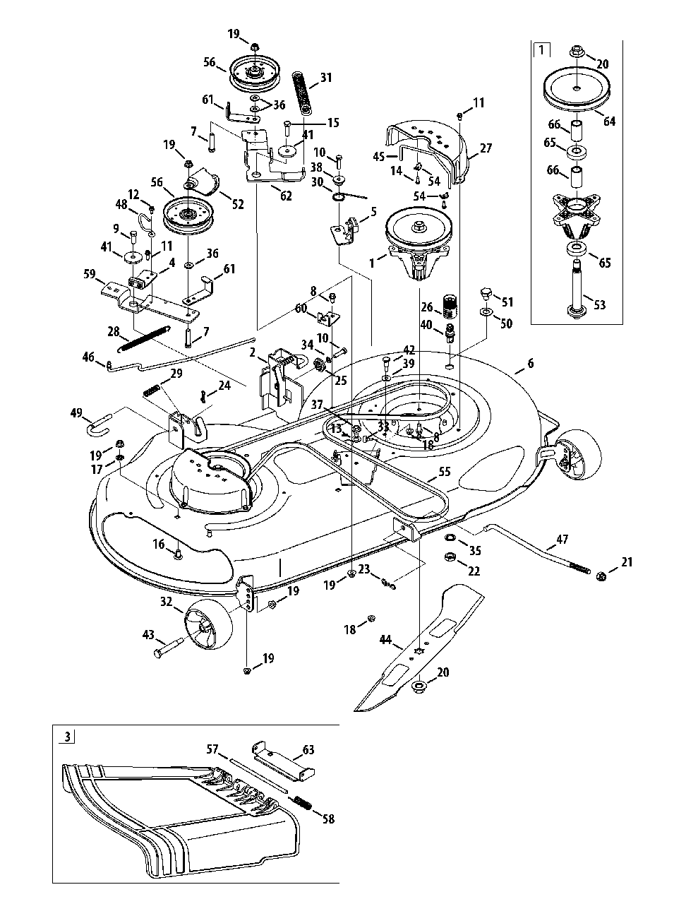 Mower Deck 46-Inch Diagram and Parts List for M195-46 2012 Murray Lawn Tractor