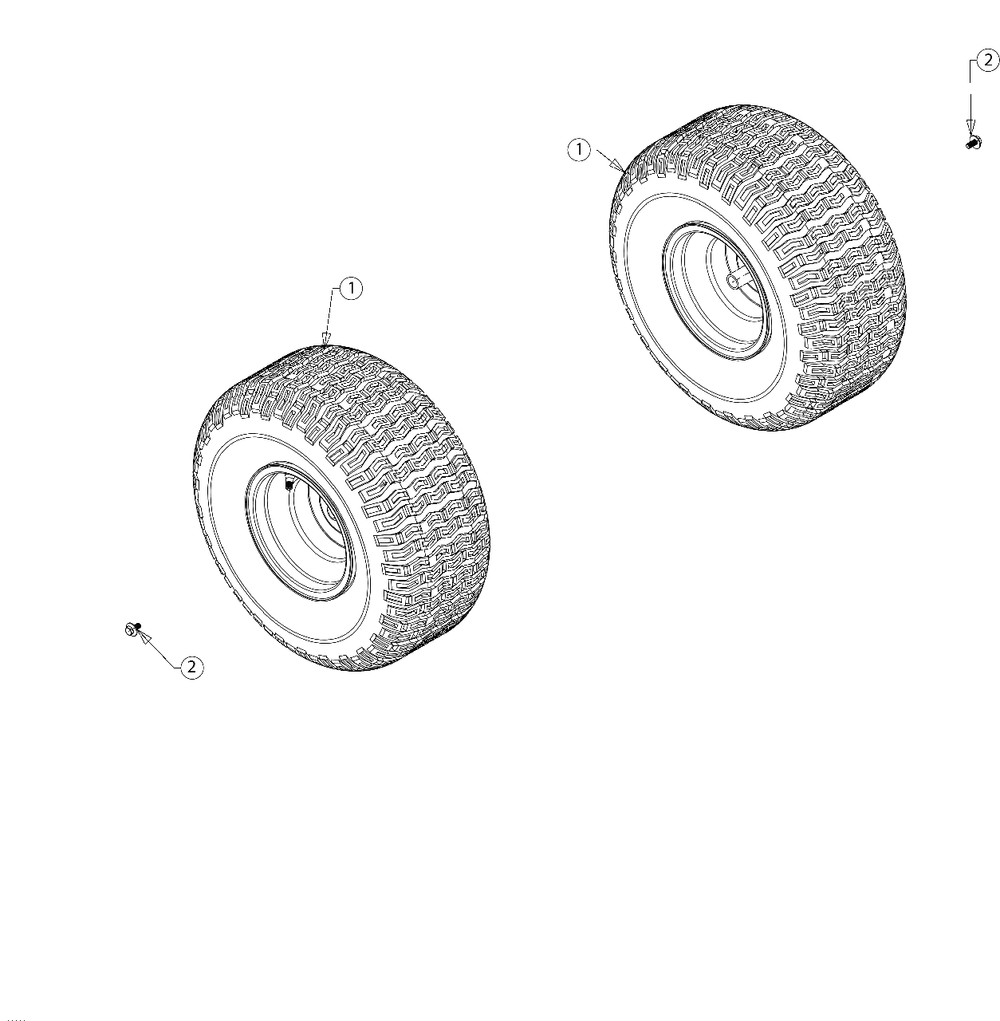 Wheels-Rear Diagram and Parts List for M175-42 (13BN77SS058)(2020) Murray Lawn Tractor