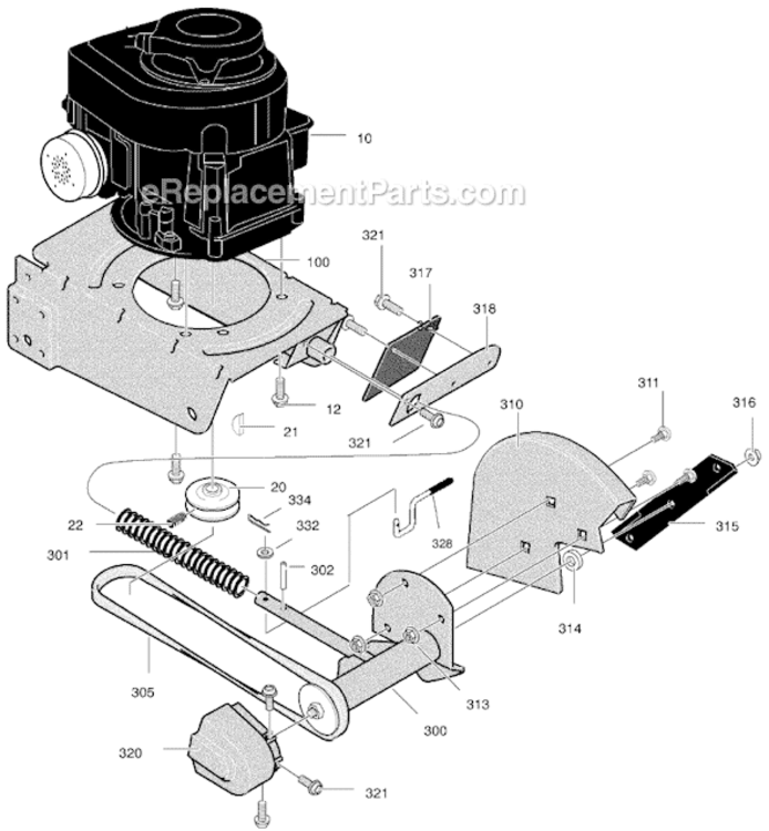 Page A Diagram and Parts List for EV3550X92NA  Murray Edger