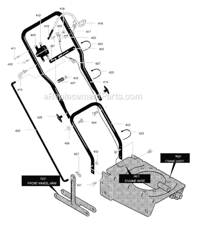 Page B Diagram and Parts List for EV3850X4NA  Murray Edger