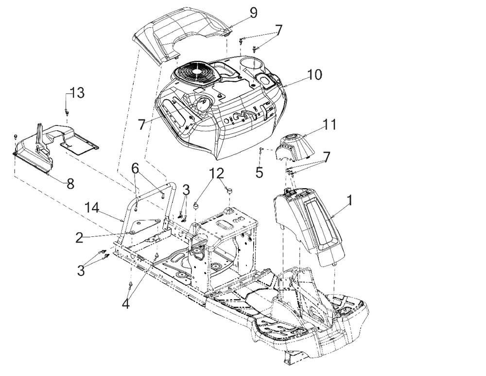 Fender Diagram and Parts List for 13CC26JD058 2018 Murray Lawn Tractor