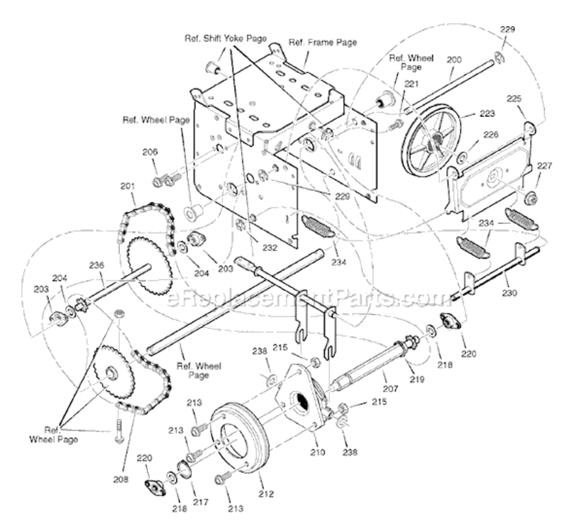 Page D Diagram and Parts List for LP1695444-726E 2008 Murray Snow Blower