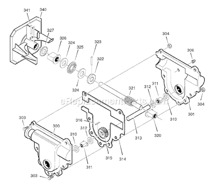 Page E Diagram and Parts List for LP1695444-726E 2008 Murray Snow Blower
