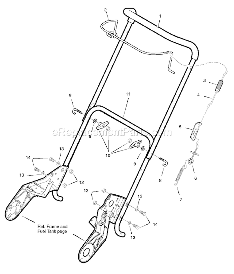 Page H Diagram and Parts List for LP1695445 522E - 2008 Murray Snow Blower