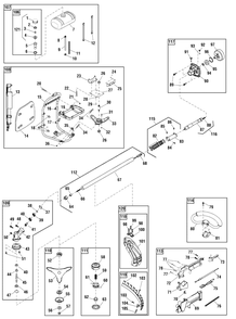 Shaft Group (866020 866032) Diagram and Parts List for BP43-W (866021)(2011) Murray Brush Cutter