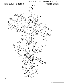 Front drive Diagram and Parts List for 8-36557  Murray Lawn Tractor