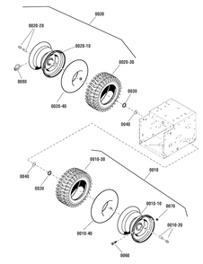 Wheels And Tires Group Diagram and Parts List for 824EX (1696123)(2011) Murray Snow Blower