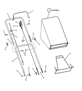 Handles And Controls - Self-Propelled Diagram and Parts List for NMP2265 (7800242)(2008) Murray Lawn Mower