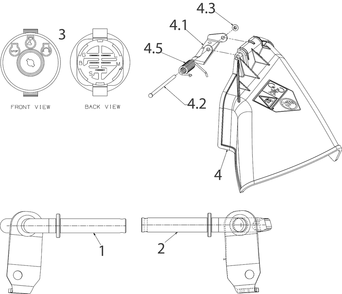 Axles, Switch And Chute Diagram and Parts List for M115-38 (13BC77LF058)(2018) Murray Lawn Tractor