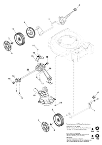 Drive Group B Diagram and Parts List for EQ500 (2691473-01)(2019) Murray Lawn Mower